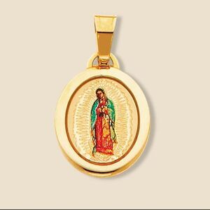 Guadalupe Virgin Mary 14k Solid Gold Pendant | perfect gift | faith | Guadalupe